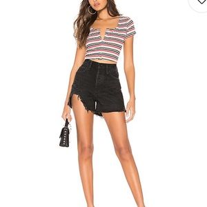 AGOLDE Dee Shorts in Seeker (Black) 25